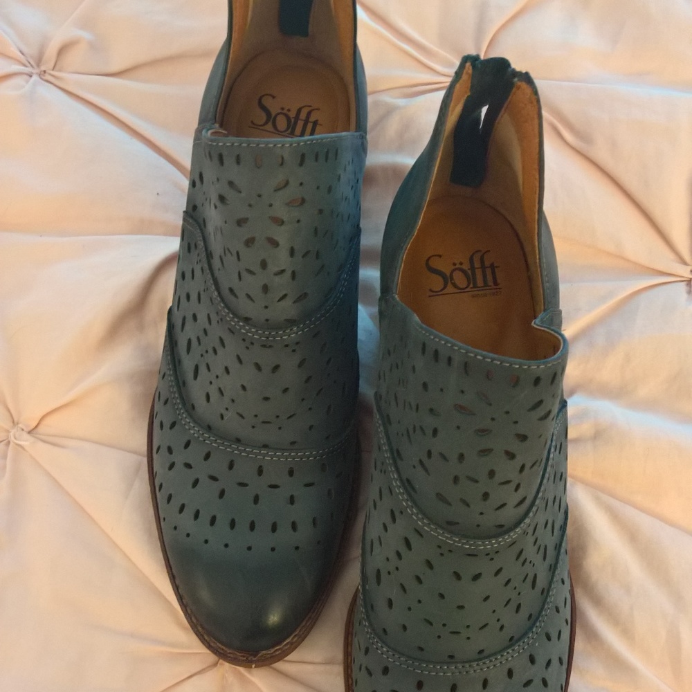 Slate Gray Perforated Booties